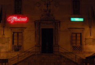  Alfasud 1x2, 2010, neon and light box, Palazzo del Comune Termini Imerese (Pa)