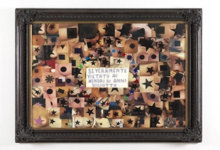 Vietato ai minori, movie poster collage with frame, 127x160cm, 2011