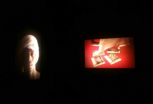 Viviana Rasulo's photo exhibition at Teranga, view of two light boxes, courtesy photo pr/undercover