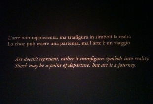 One of the sentences of Melotti's section at Peggy Guggenheim Collection