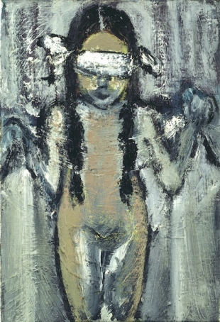 Marlene Dumas, Justice, 1992. Oil on canvas, 25 x 20 cm. Courtesy Zeno X Gallery, Antwerp. Photo Felix Tirry