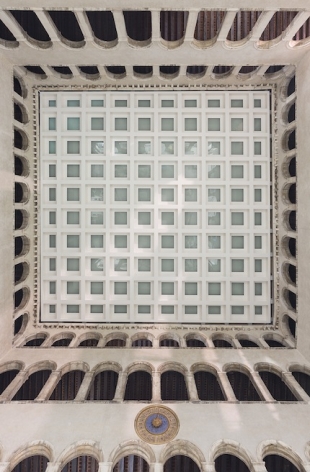 Fondaco: Ceiling seen from the court (from the book by Electaarchitettura, courtesy the publisher; ph. Delfino Sisto Legnani)