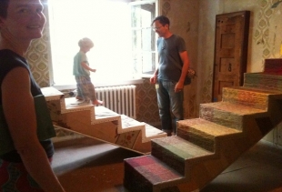 Huguenots House by Theaster Gates, the stairs/chairs, photo courtesy pr/undercover