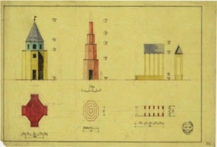 A 1987 drawing for a theatre by Aldo Rossi