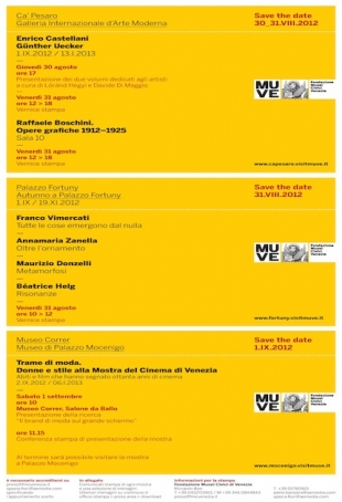 Save the date: all press previews of Correr, Ca' Pesaro and Palazzo Fortuny Museums of Venice