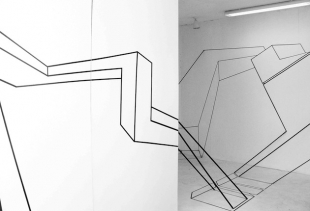 Mathias Isouard Dessins dÂespaces (2009, Installation, Mixed media)